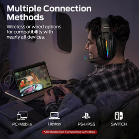 Monster Mission ANC200 2.4GHz wireless connection enables low latency play