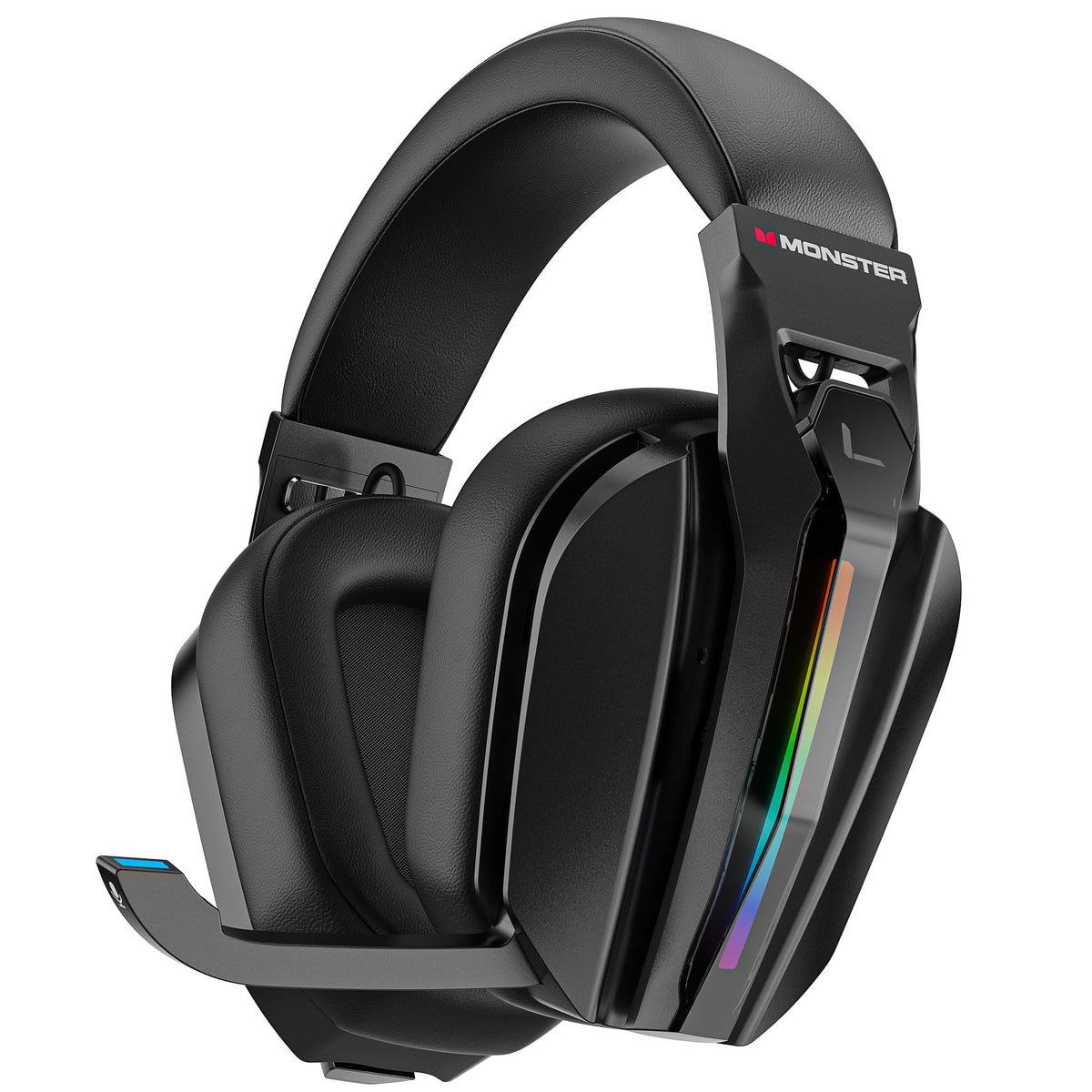 Monster Mission ANC200 headset front view with comfortable earmuffs for long sessions