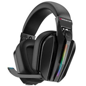 Monster Mission ANC200 headset front view with comfortable earmuffs for long sessions