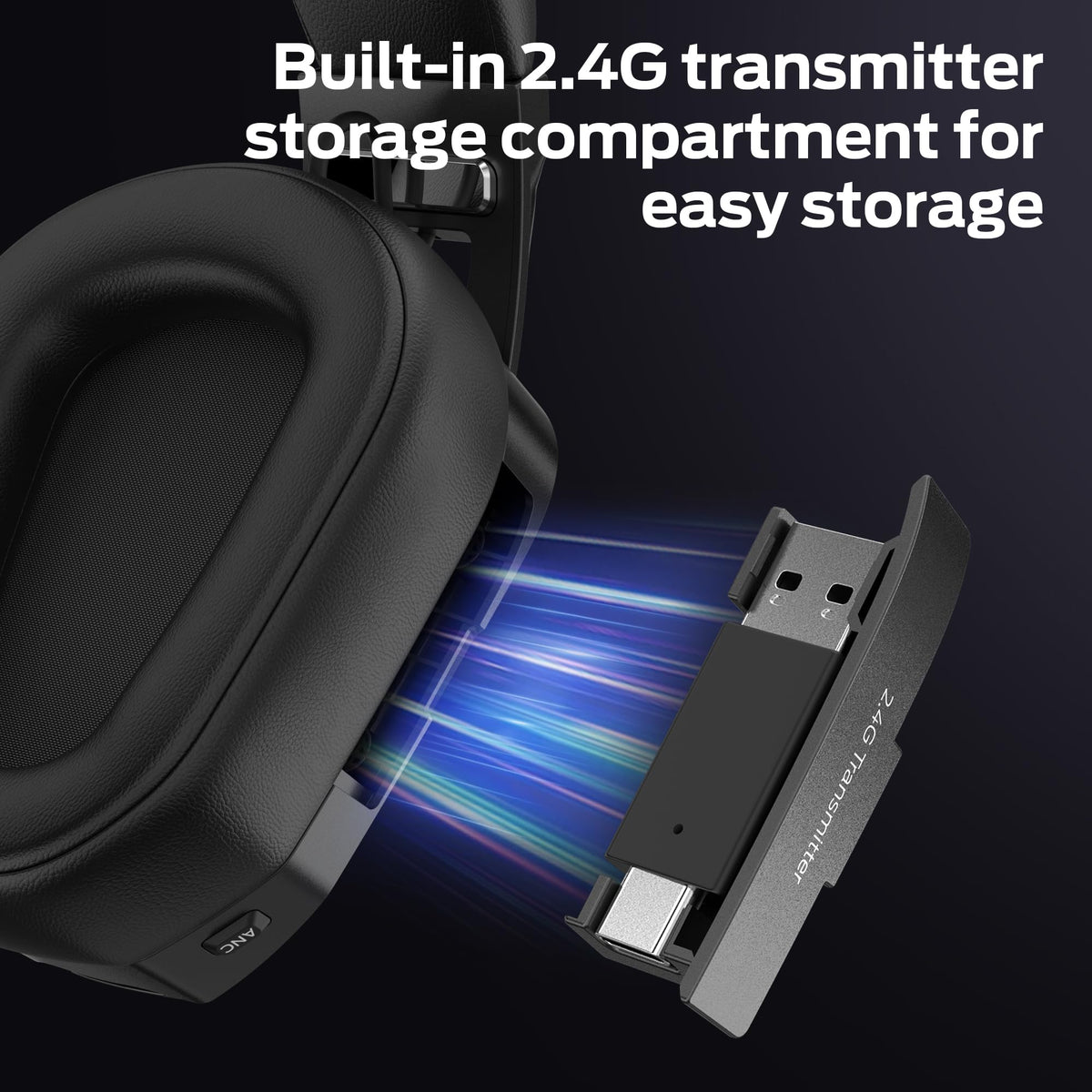 Monster Mission ANC200 headset side view highlighting ergonomic design