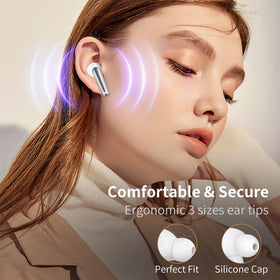 Graphic showing up to 30 hours playback with case for all-day listening
