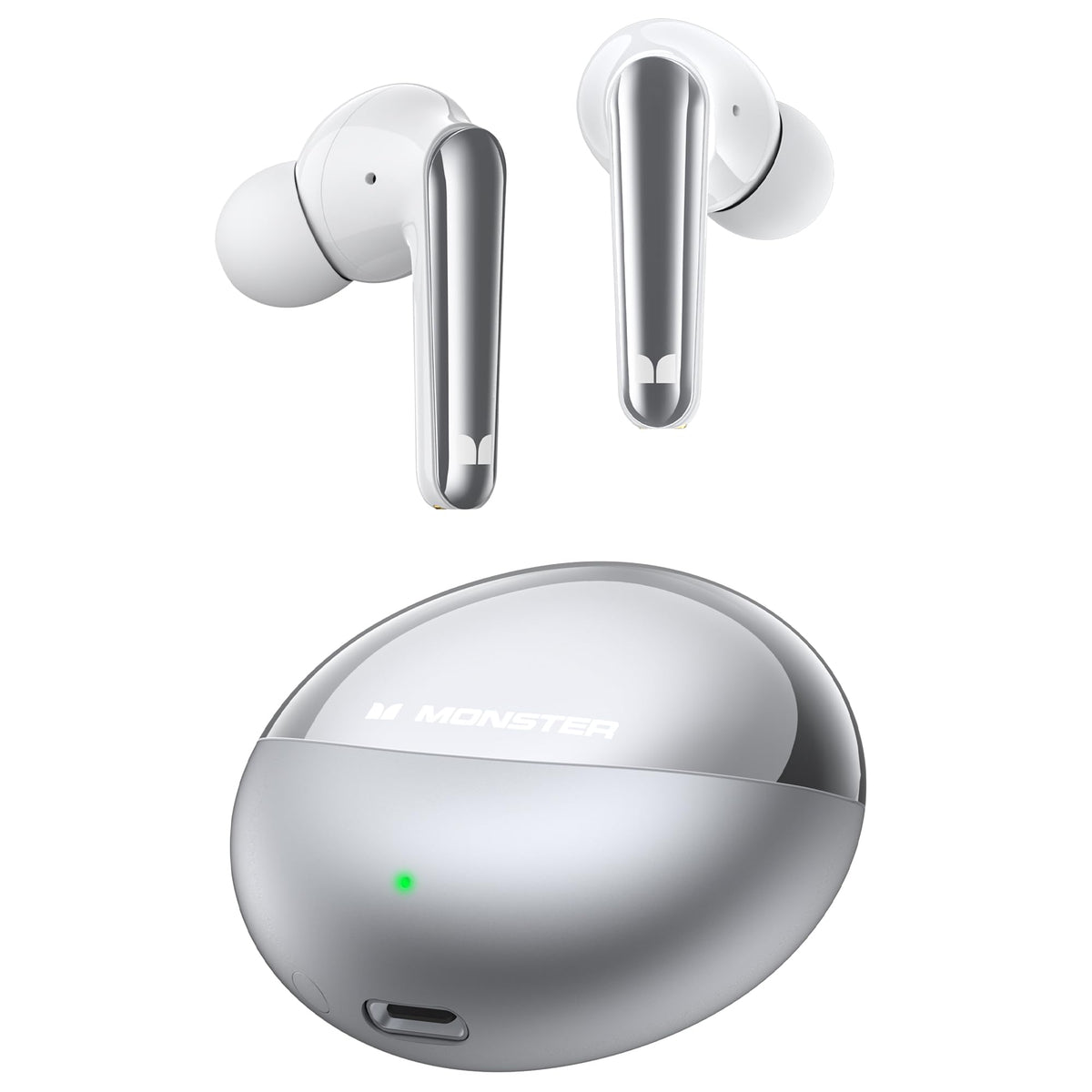 Monster N-Lite 203 AirLinks charging case shown for compact on-the-go charging