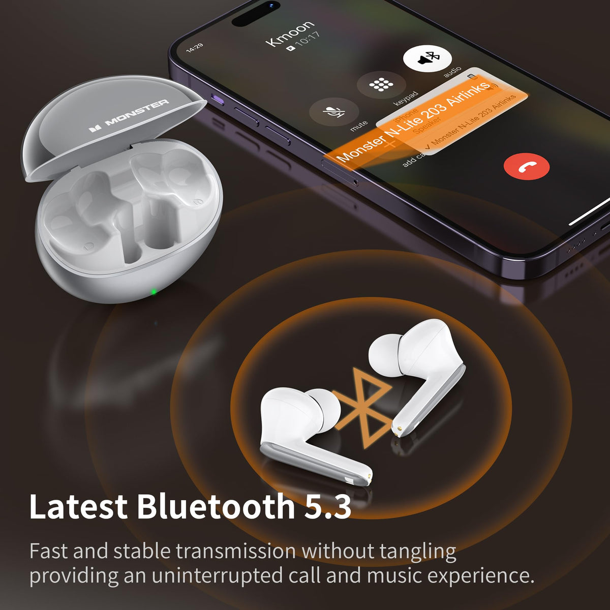 Monster N-Lite 203 AirLinks touch controls highlighted for easy gestures
