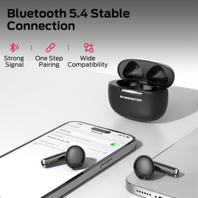 Monster N-Lite 208 earbuds in-ear fit for secure workouts.