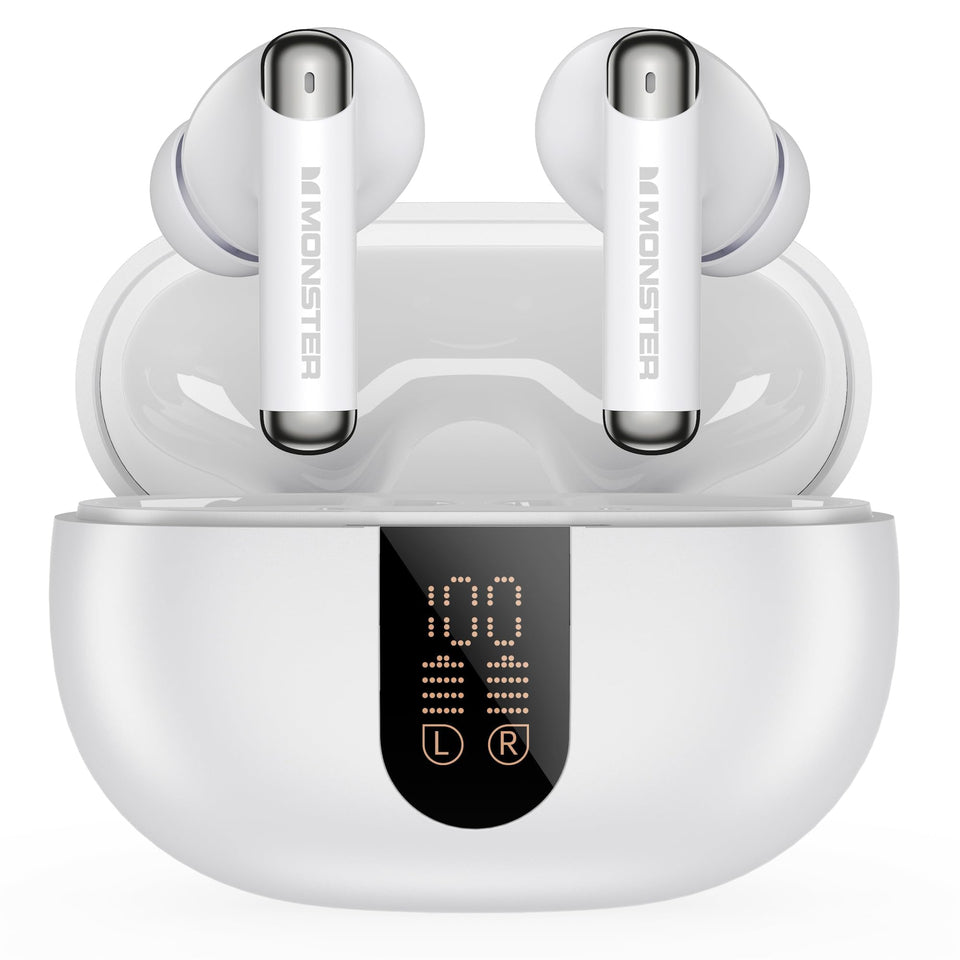Monster N-Lite 211 case front view with LED power indicator for quick charge status