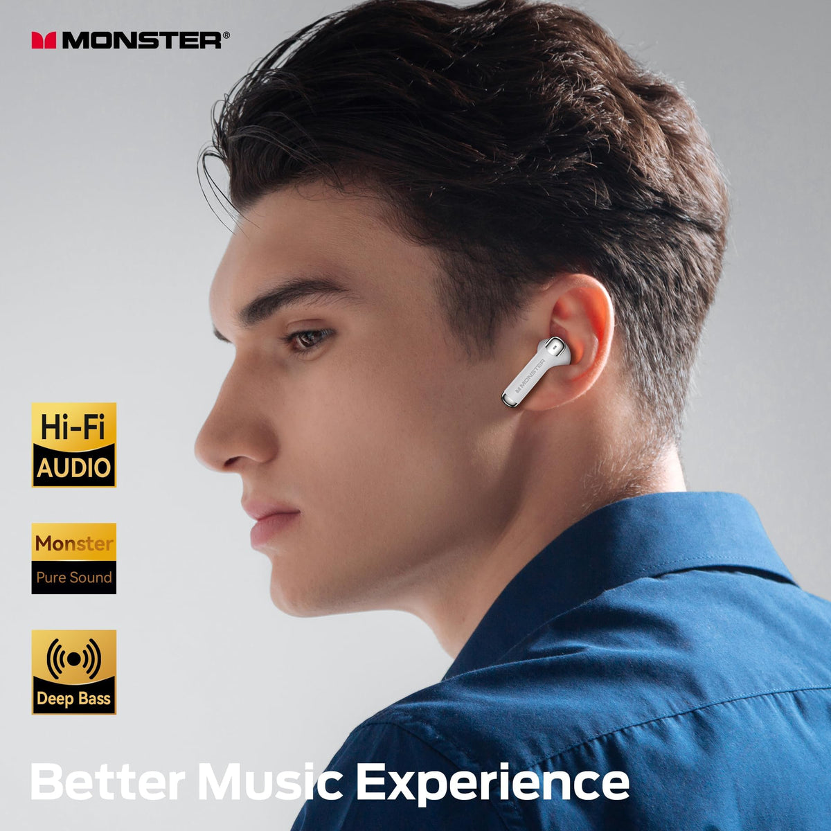 Monster N-Lite 211 wireless earbuds in case, compact and portable for everyday carry