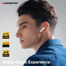 Monster N-Lite 211 wireless earbuds in case, compact and portable for everyday carry