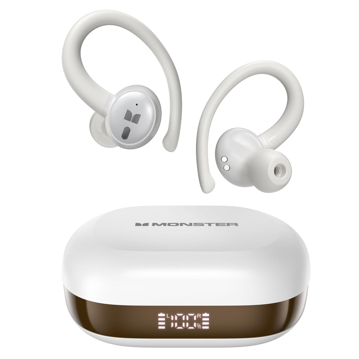 Monster N-Lite 216 Earbuds with earhooks for secure workouts.
