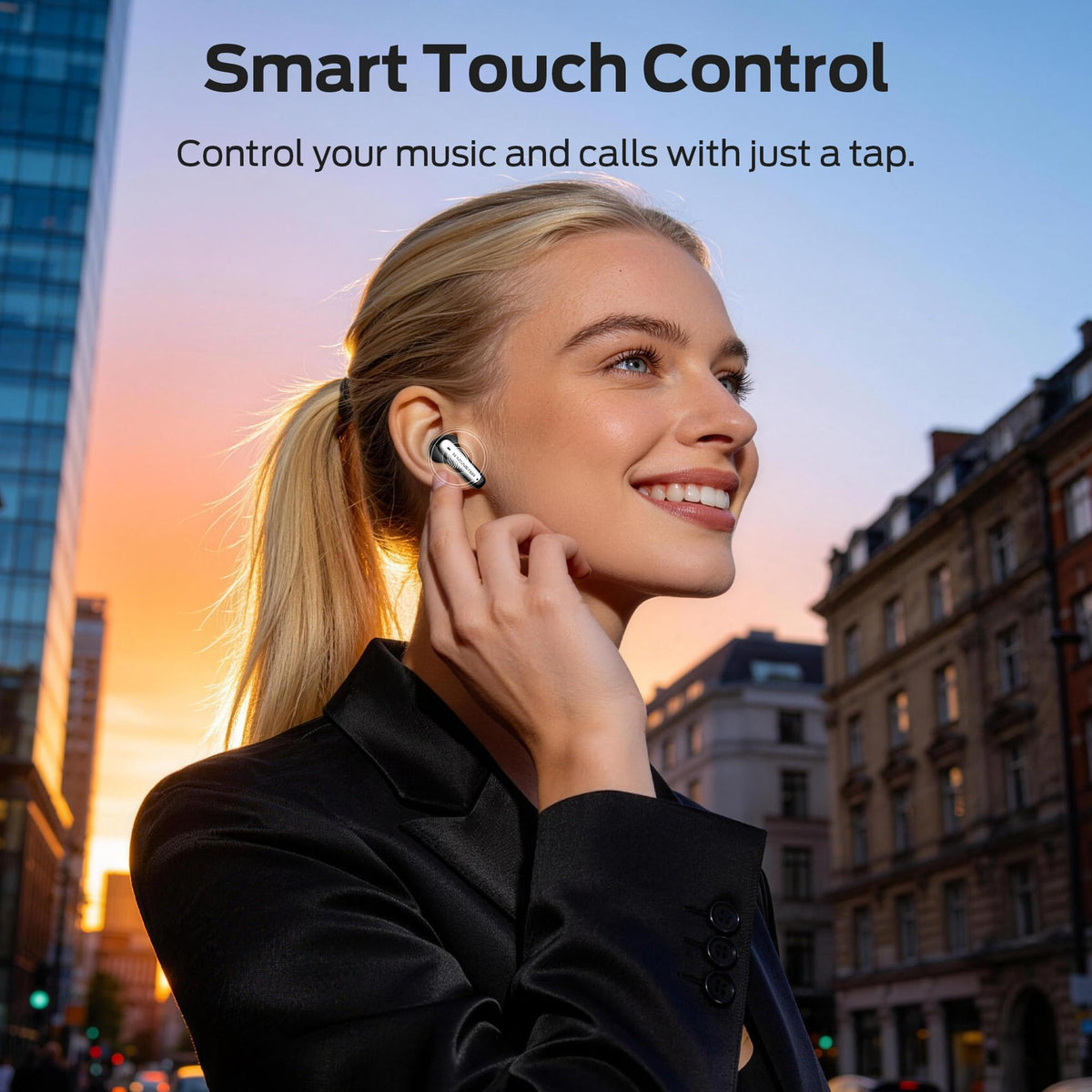 Monster N-Lite 310 touch controls demo illustrating quick in-ear playback and call handling