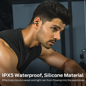 Monster Open AC601 clip-on design stays secure during workouts.