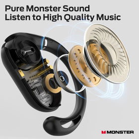 Monster Open Ear AC322 delivers immersive sound with open-ear comfort.
