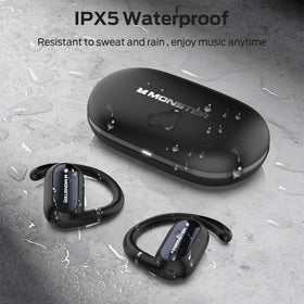 Monster Open Ear AC322 features IPX5 sweat resistance for workouts.