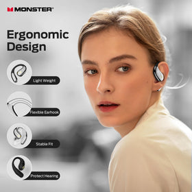 Monster ergonomic fit stays comfortable during workouts