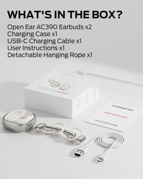 Monster AC390 delivers up to 24 hours of listening with case.