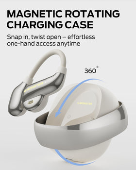 Monster AC390 rotating charging case adds convenient extended power.