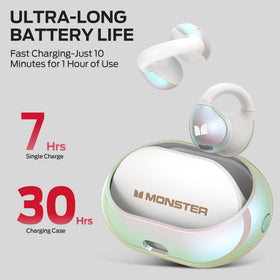 Monster Open Ear AC600 delivers 21 hours total playback with quick charging