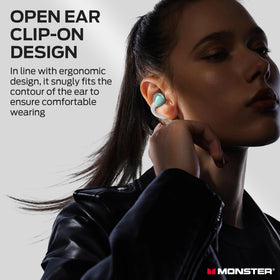 Monster Open Ear AC600 lightweight clip-on fit stays secure during activity