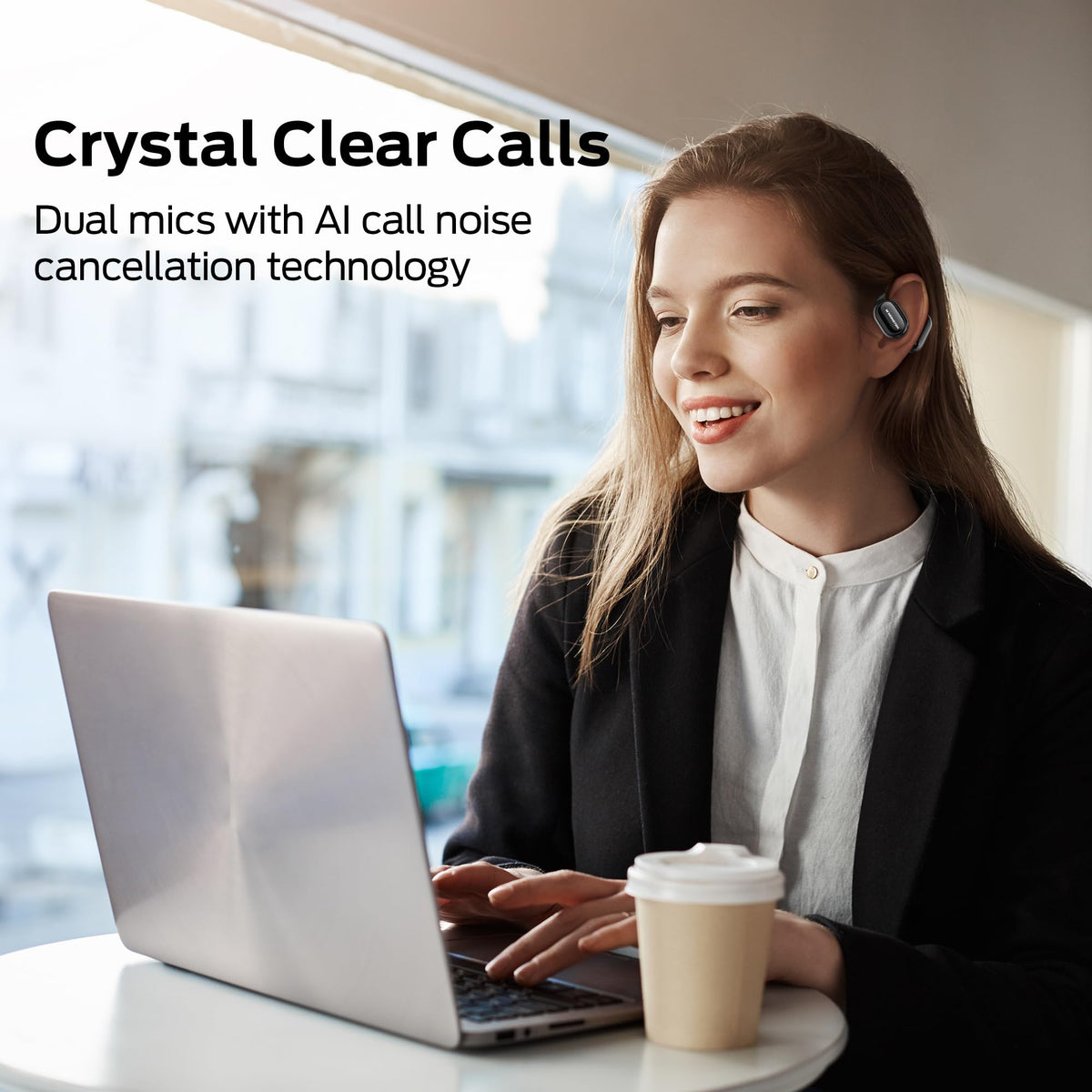 Monster Open Free AC100 dual microphones close-up for clearer calls in noisy places