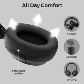 Person wearing Monster Persona in urban commute showing noise reduction benefit