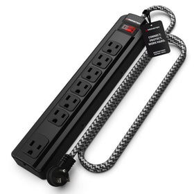 Monster pro mi front view showing seven outlets and rugged metal housing for reliable power