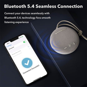 Monster Round One Bluetooth connection, seamless pairing and reliable range for outdoor use.