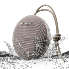 Monster Round One front view, compact design for home listening with punchy sound.