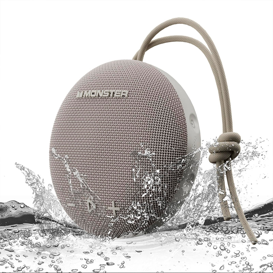 Monster Round One front view, compact design for home listening with punchy sound.
