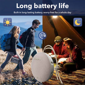 Monster Round One portability hook, hanging and mounting versatility for backpacks and bikes.