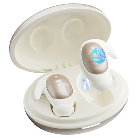 Monster Sleep Ear100 earbuds in side-sleep setup with soft tips for comfort.