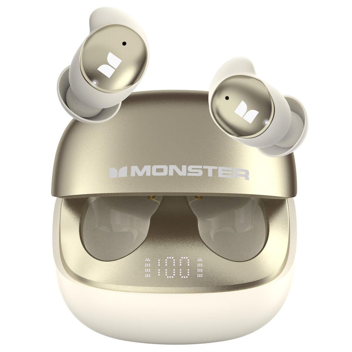 Monster Sleep Ear200 front view showing low-profile design and comfortable fit