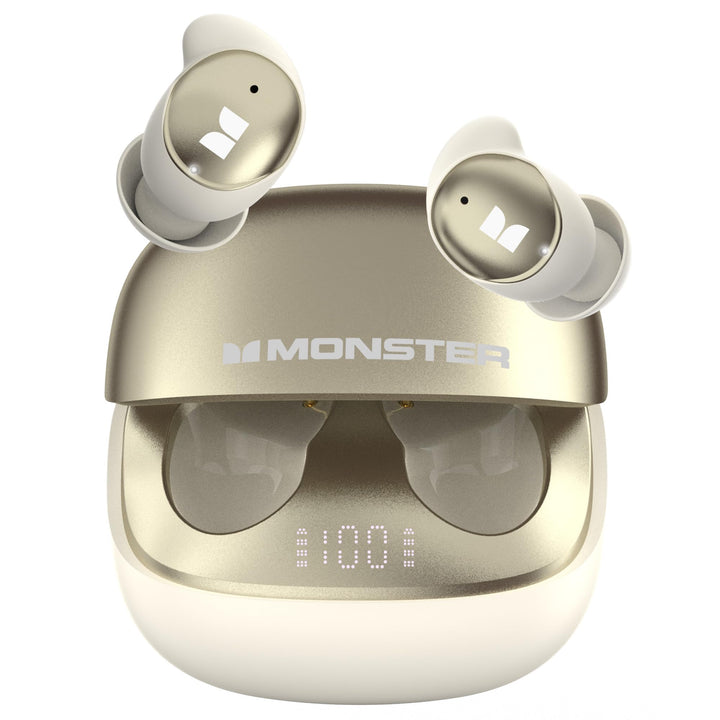 Monster Sleep Ear200 front view showing low-profile design and comfortable fit