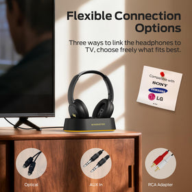 Monster TVlink 300 offers up to 45 hours of playback per charge.