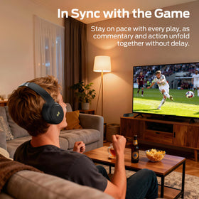 Monster TVlink 300 Bluetooth 5.3 enables low-latency listening.