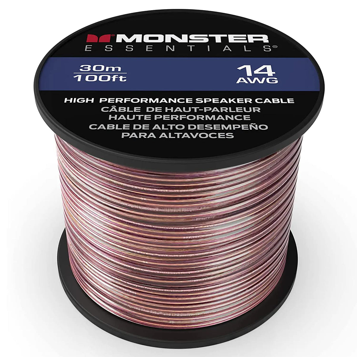 Monster XP front spool showing 100 ft cable and neat dispensing benefit