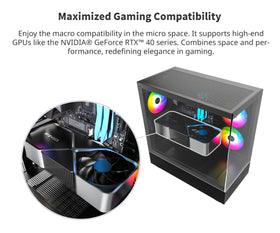 Montech XR-B compact mid-tower design fits powerful GPUs efficiently.