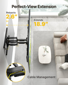 monTEK 18.9-inch arm extension enables easy adjustment for seating positions
