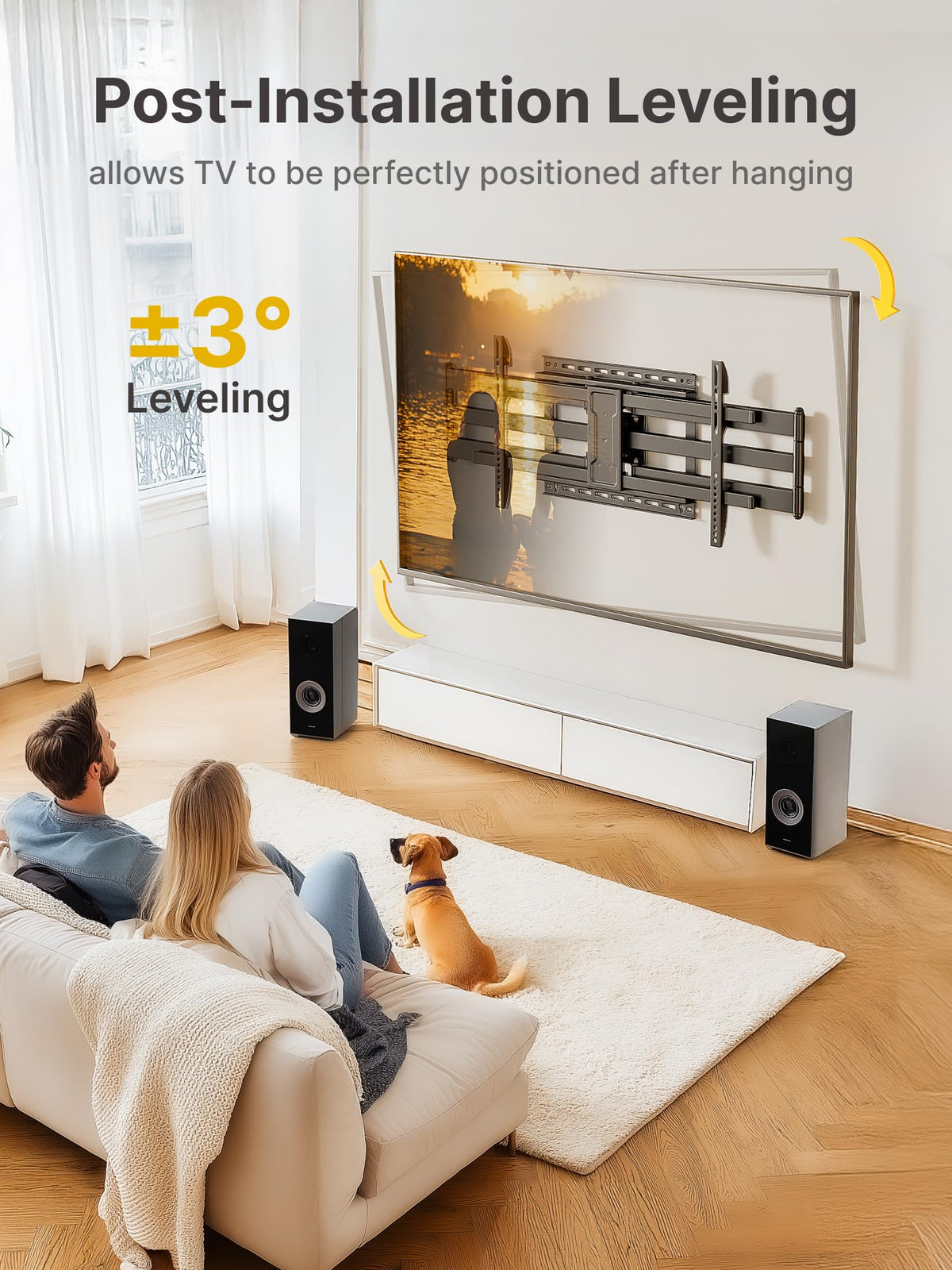monTEK retracts to 2.4 inches for slim wall profile