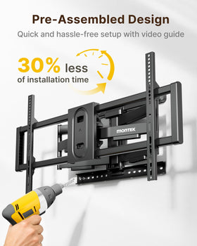 monTEK 4x load-tested steel frame supports up to 150 lb for reliable mounting