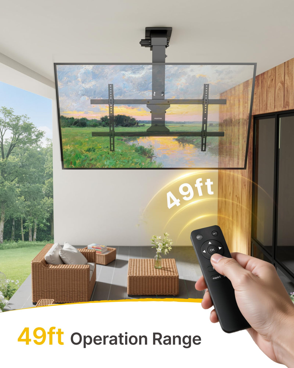 monTEK sturdy 99 lb load rating supports heavier displays.