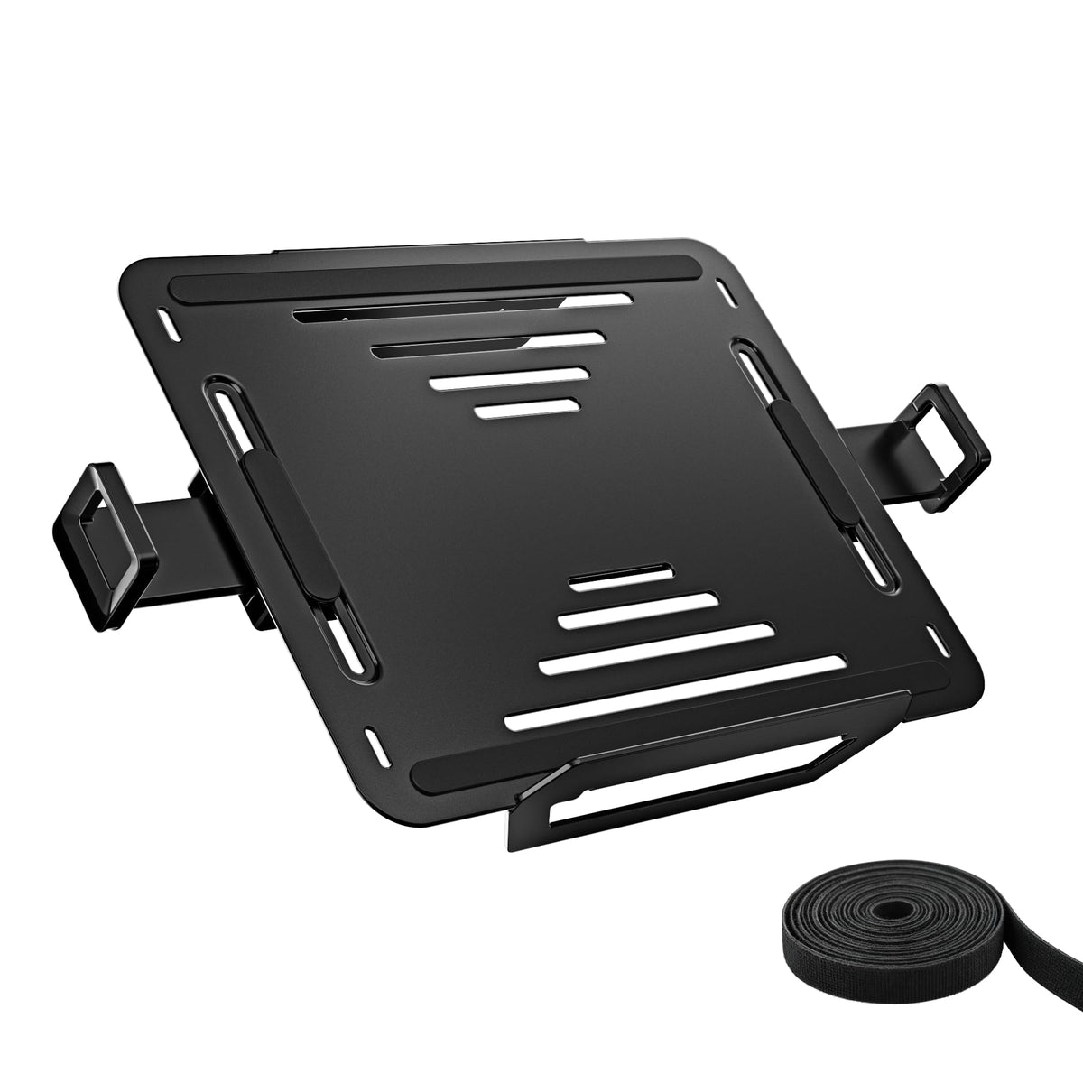 MonTEK adjustable laptop tray with vented surface supports airflow during long work sessions
