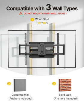monTEK built-in cable management hides wires for a neat viewing area