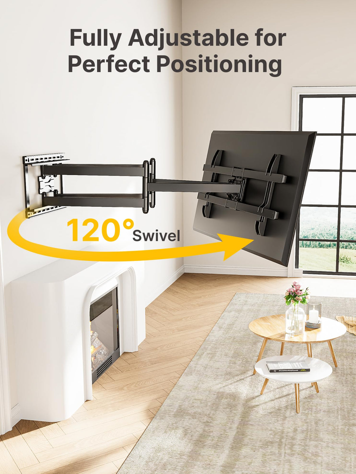 monTEK corner-friendly long arm enables multiple seating angles