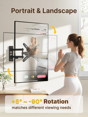 Extendable arm on monTEK mount reaches up to 14.6 inches for extra reach.
