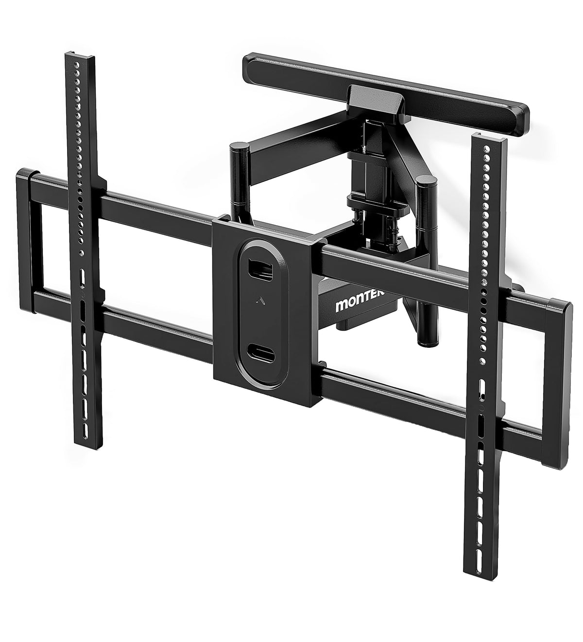 monTEK heavy-duty full motion wall mount with tilt and swivel for 43-100 inch TVs