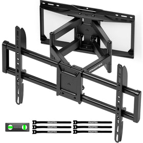 monTEK Heavy Duty TV Wall Mount back view shows sturdy dual arms for up to 165 lbs