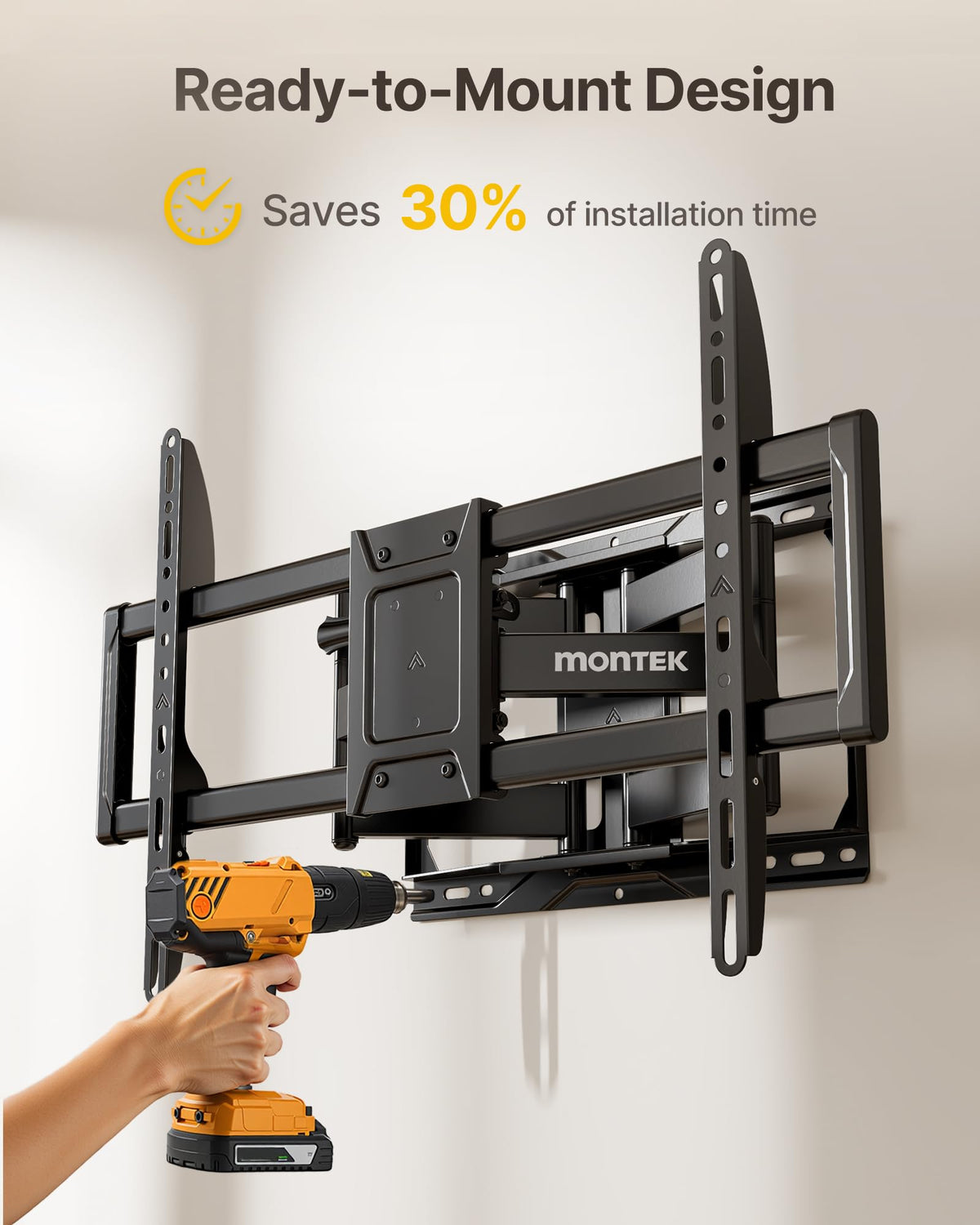 monTEK Easy install with labeled hardware and bubble level