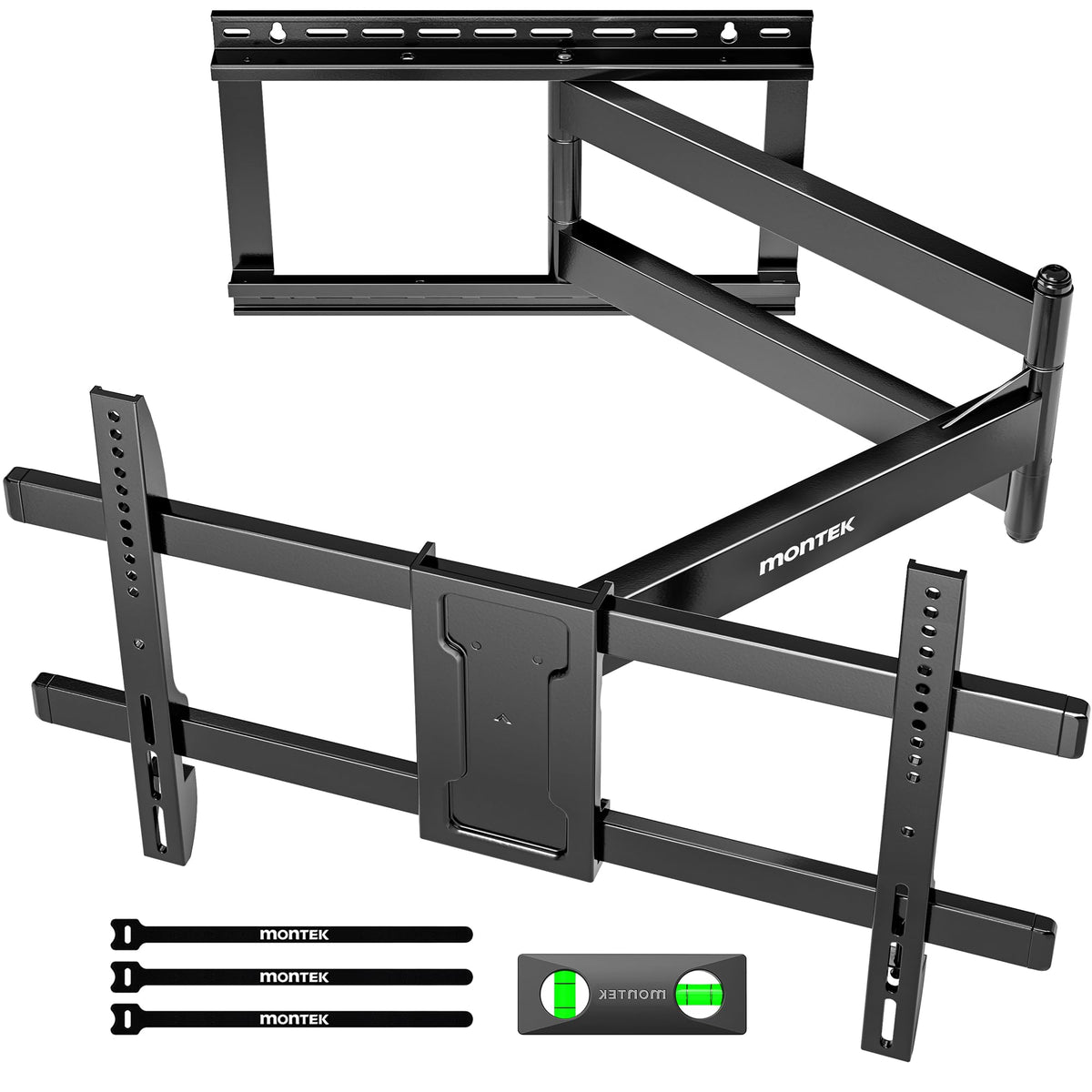 Montek long-arm wall mount extended 42 inches for flexible viewing positions.