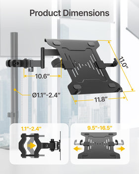 monTEK pole clamp and mounting hardware ensuring secure pole attachment