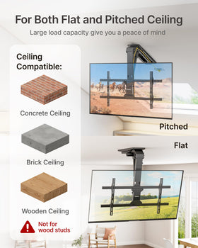 monTEK quick-install kit speeds ceiling-mount setup.