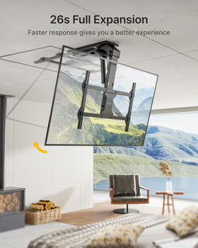 monTEK app and voice control allows hands free TV positioning.